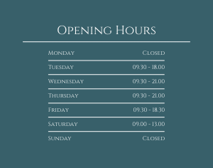 burgundy Beauty Opening Hours